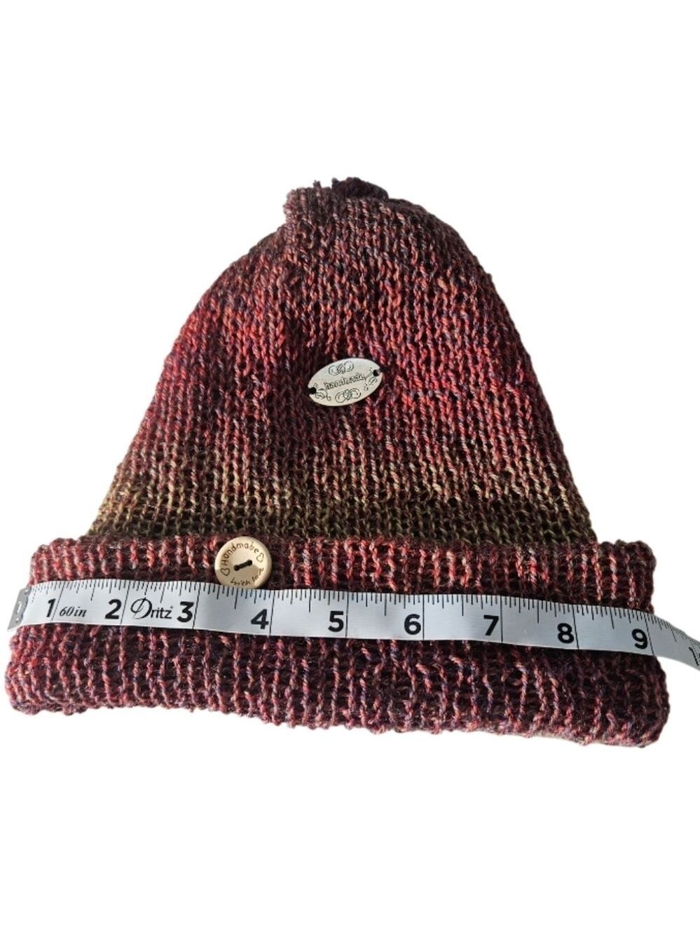 Hand Crafted Crochet Hat Handmade winter tuque Ombré hand knit beanie multicolor - Picture 17 of 17